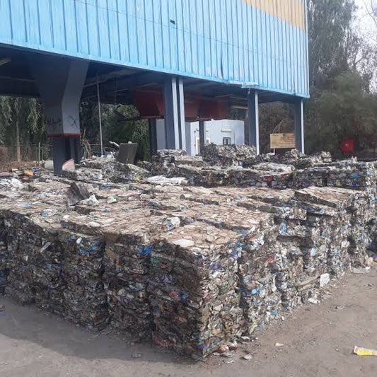 Recycling plastic from factory waste